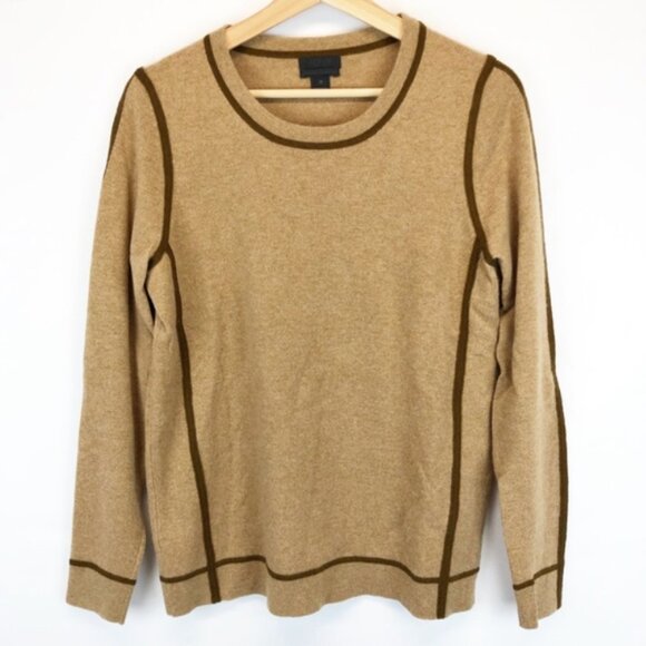 J.Crew Collection Italian Cashmere Framed Long Sleeve Tee Knit Sweater M - Picture 2 of 7